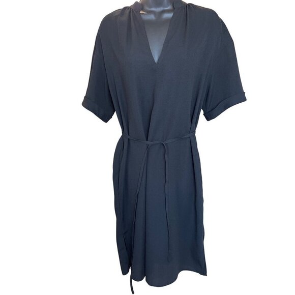 Babaton dress black classic elegant wear loose or with belt  pockets - Picture 7 of 11